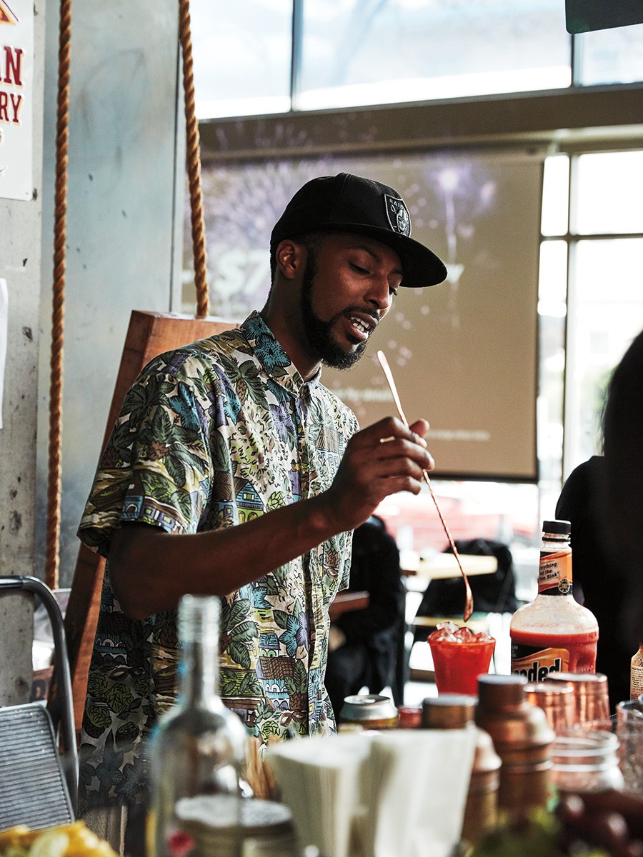 chef mixing a cocktail