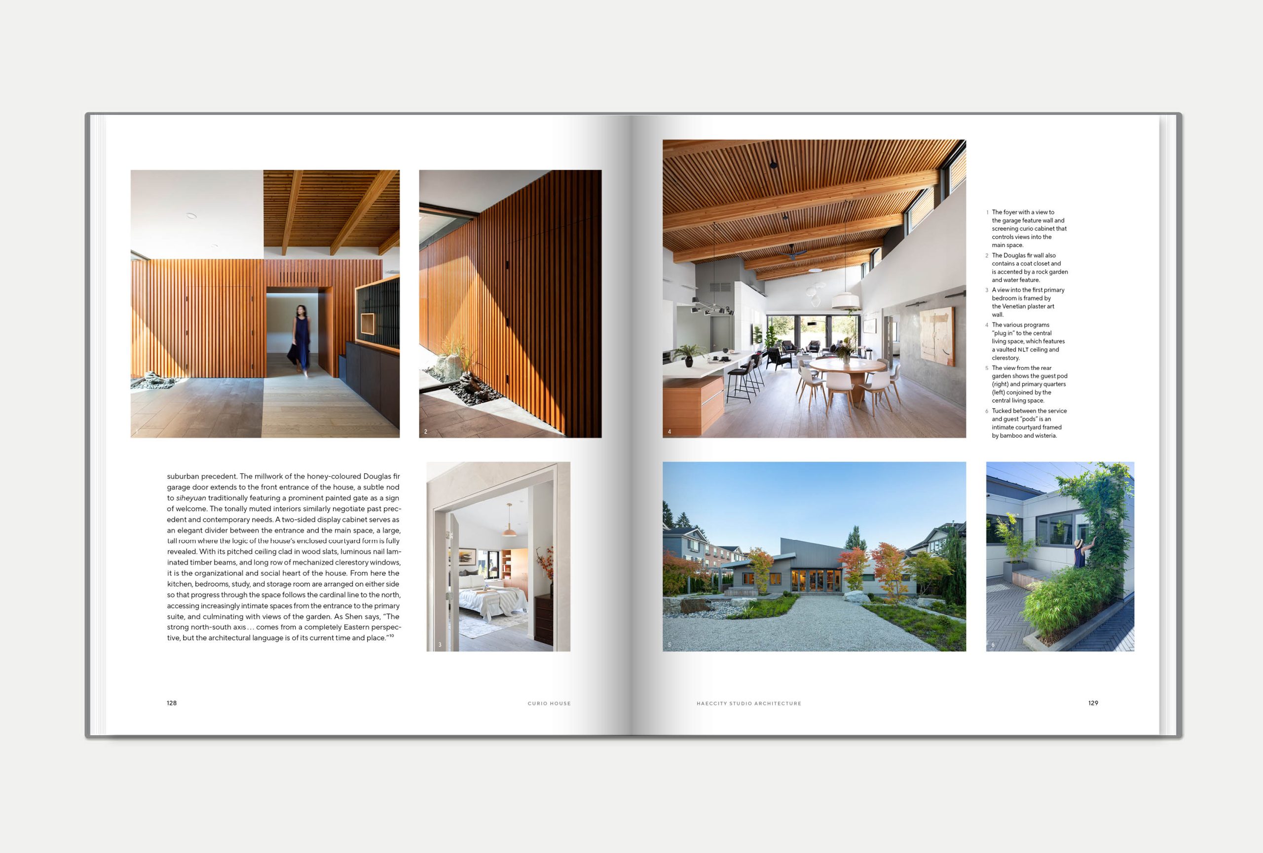 double-page spread with text and photos