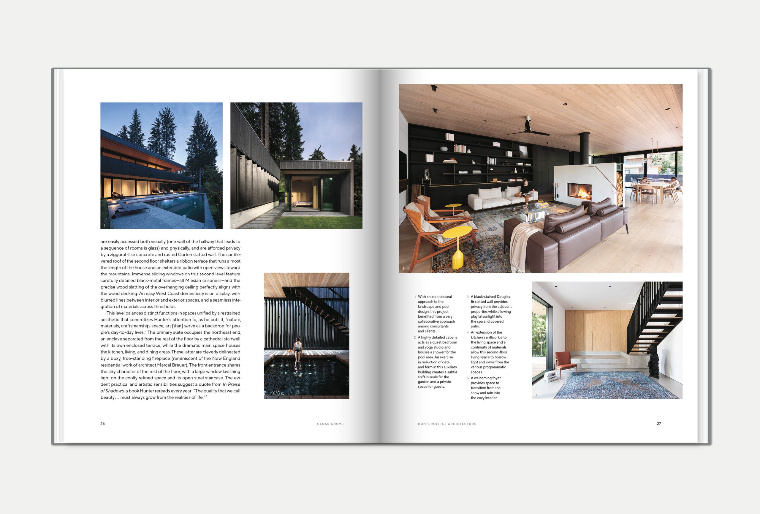 Double-page spread with text and photos