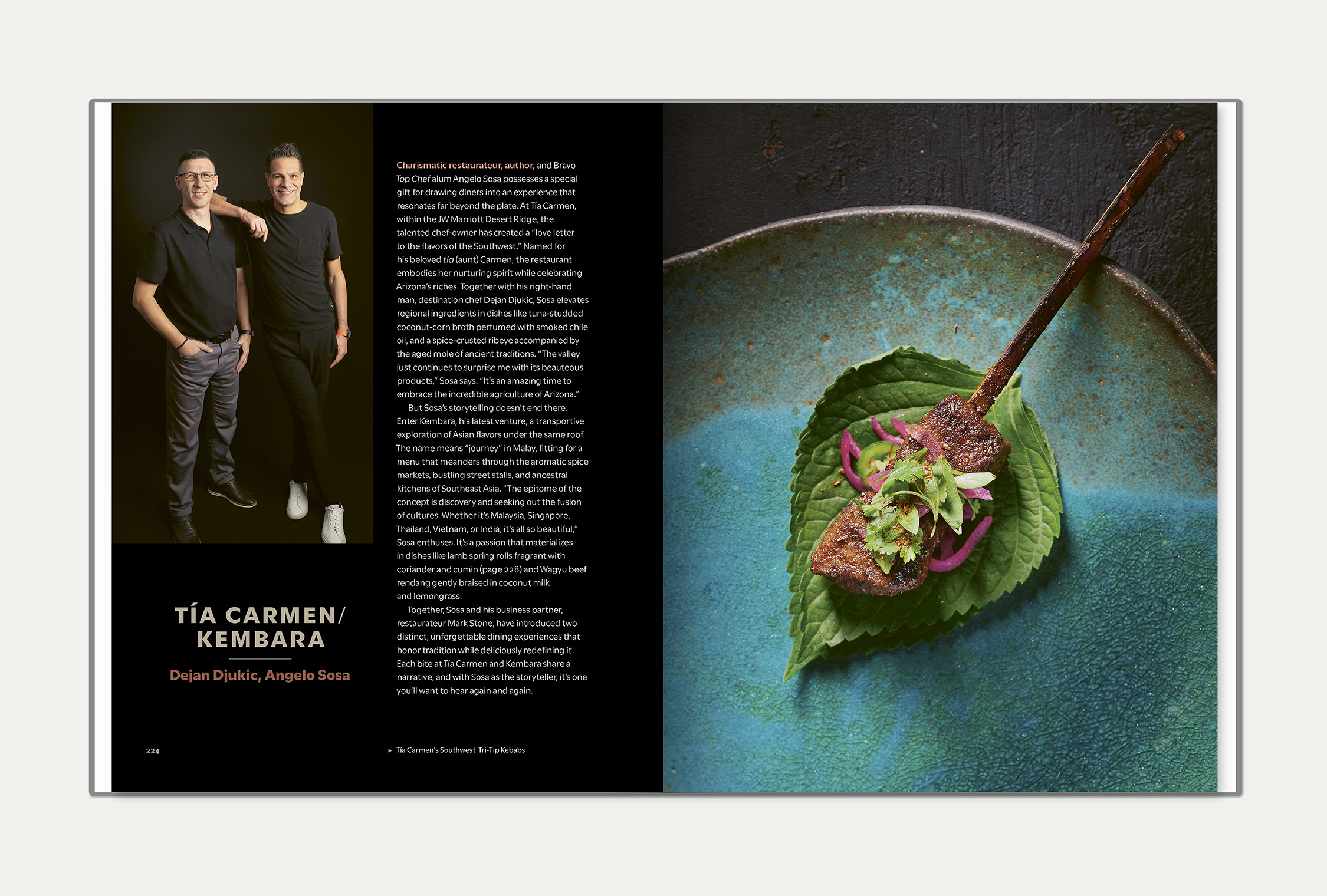 Phoenix Eats + Drinks interior spread featuring a recipe