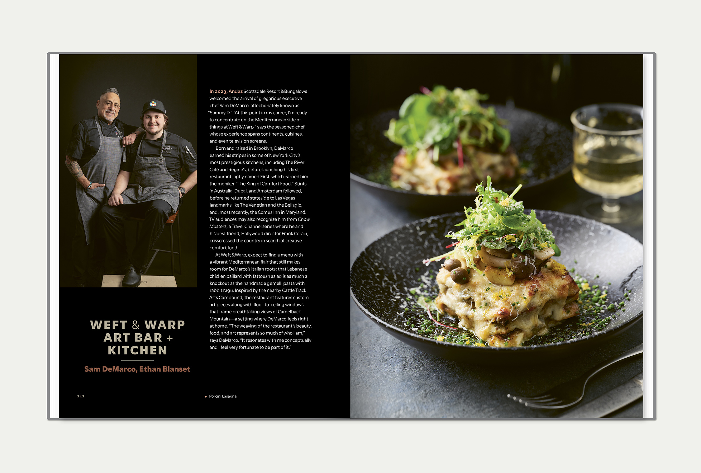 Phoenix Eats + Drinks interior spread featuring a recipe