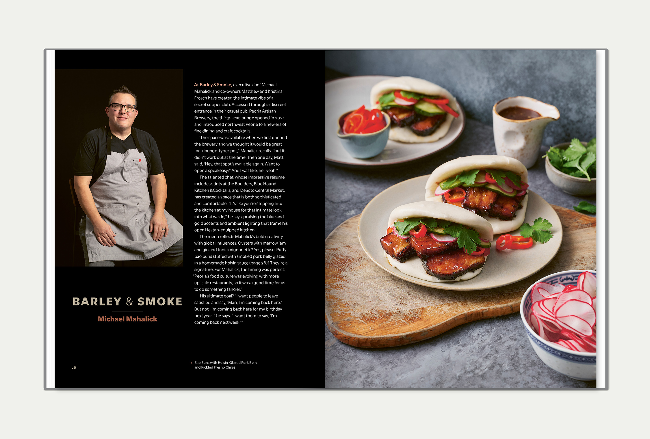 Phoenix Eats + Drinks interior spread featuring a recipe