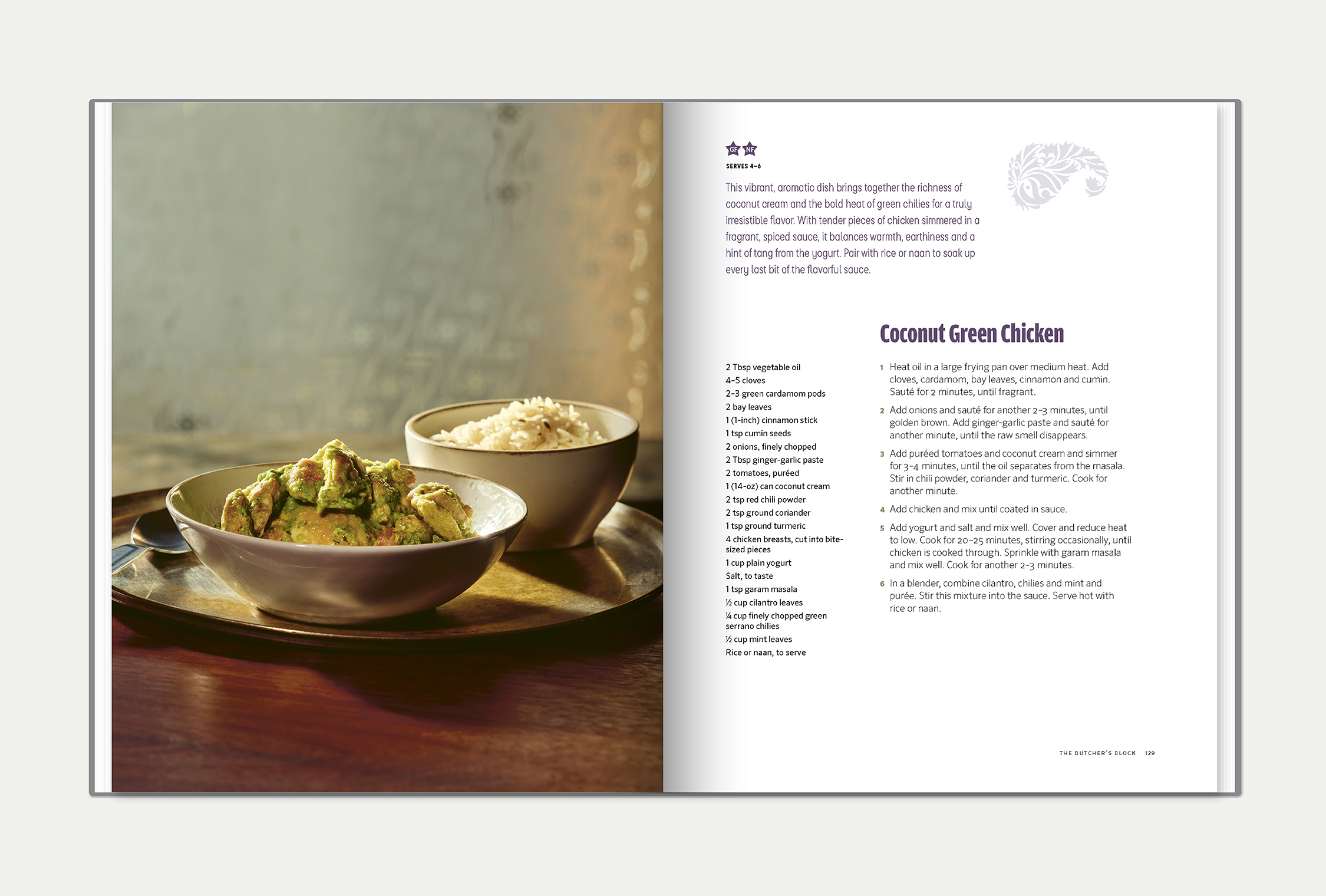 My New Indian Kitchen interior spread featuring a recipe